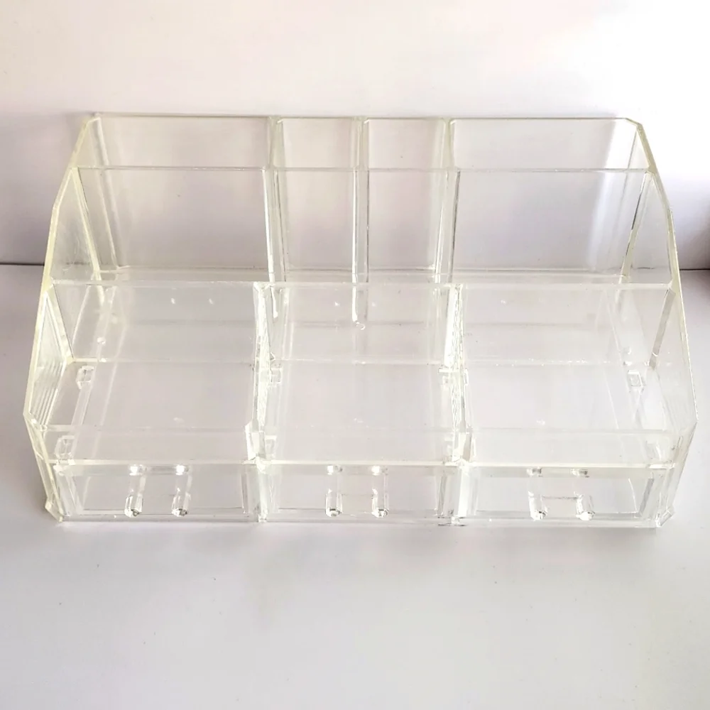 Acrylic makeup organizer 3 drawer